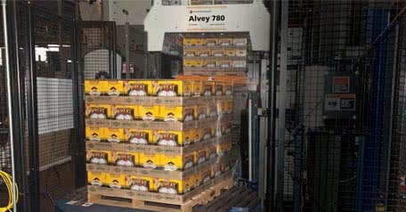 Alvey 780 palletizer with Boulevard Brewing beer cases