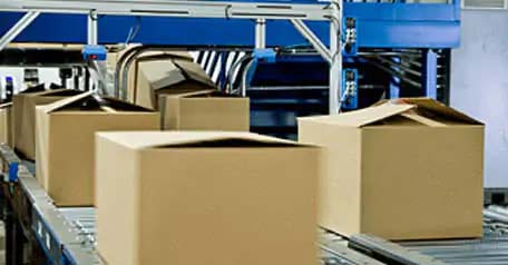 Boxes on conveyors